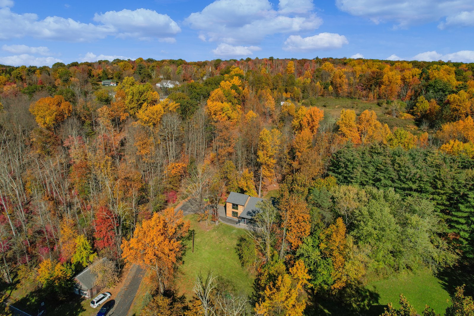 Aerial of Pocono Wilds ten-acre property